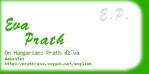 eva prath business card